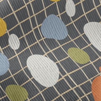 Lines With Multi-colored Dots Standard Corduroy