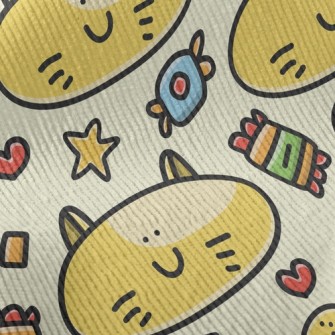 Cartoon Big Face Cat Standard Corduroy