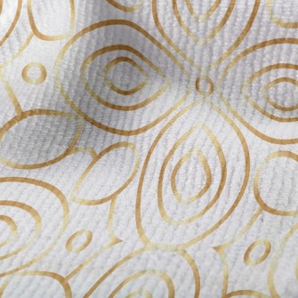 Gold Edge Floral Lines Terry