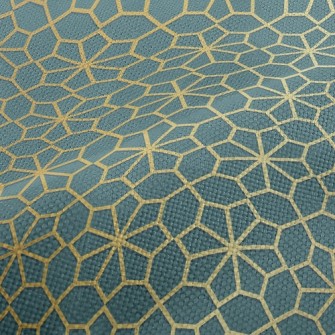 Gold-edged Flowers Performance Linen