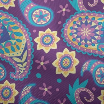 Psychedelic Paisley Flower Dobby
