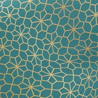 Gold-edged Flowers Twill
