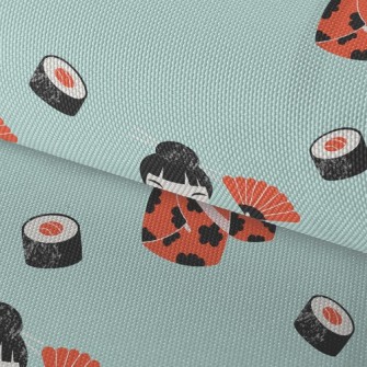 Japanese Doll Sushi Waterproof Oxford