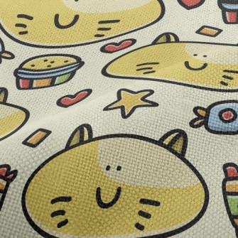 Cartoon Big Face Cat Performance Linen