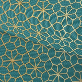 Gold-edged Flowers Waterproof Oxford