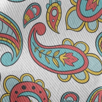 Tricolor Paisley Flower Standard Corduroy
