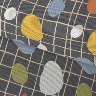 Lines With Multi-colored Dots Waterproof Oxford