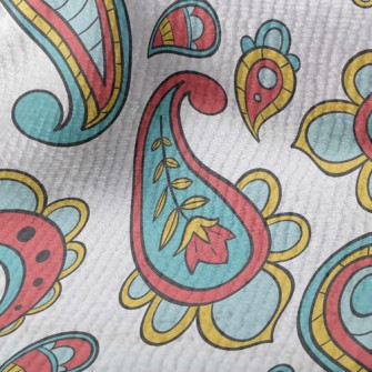 Tricolor Paisley Flower Terry