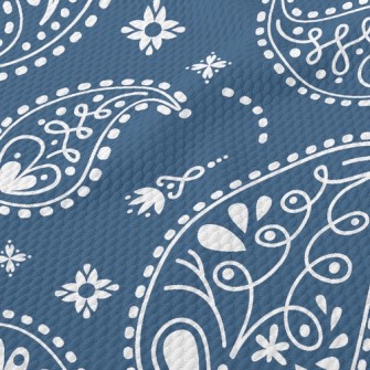Classic Style Paisley Flower Birdseye Piqué