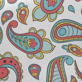Tricolor Paisley Flower Twill