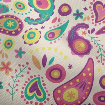 Small And Cute Paisley Flowers Dobby