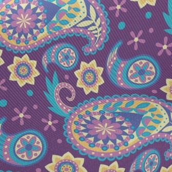 Psychedelic Paisley Flower Twill