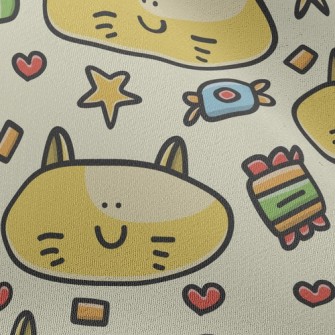 Cartoon Big Face Cat Chiffon