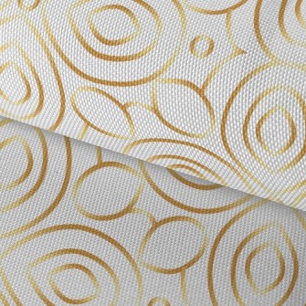 Gold Edge Floral Lines Waterproof Oxford