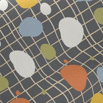 Lines With Multi-colored Dots Twill