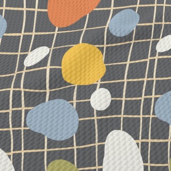 Lines With Multi-colored Dots Birdseye Piqué