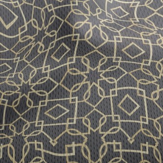 Gold Edge Lines Athletic Mesh Flat Back