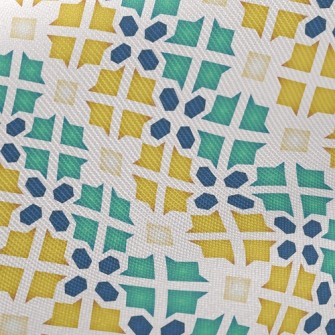 Flower Shaped Block Splicing Twill