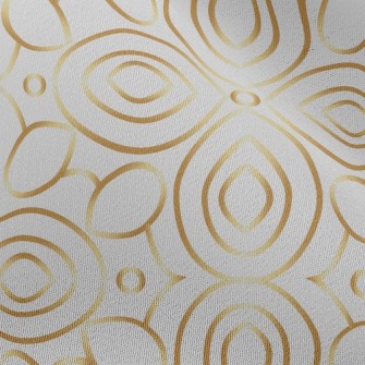 Gold Edge Floral Lines Chiffon