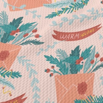 Christmas Greeting Letters Birdseye Piqué