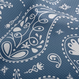 Classic Style Paisley Flower Athletic Mesh Flat Back