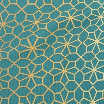 Gold-edged Flowers Birdseye Piqué