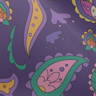 Simple Line Paisley Flower Chiffon