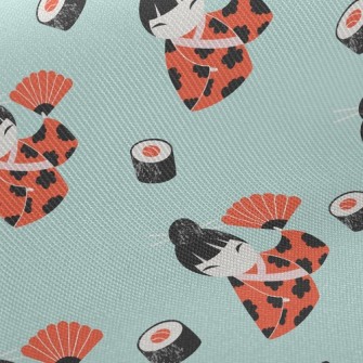 Japanese Doll Sushi Twill