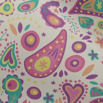Small And Cute Paisley Flowers Chiffon