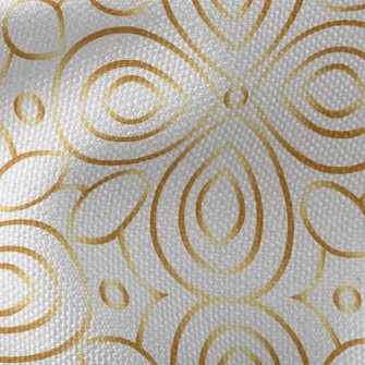 Gold Edge Floral Lines Waterproof Canvas