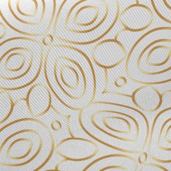 Gold Edge Floral Lines Twill
