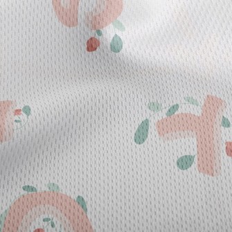 Uppercase English Letters Athletic Mesh Flat Back