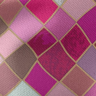 Pink Mosaic Waterproof Canvas