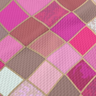 Pink Mosaic Birdseye Piqué