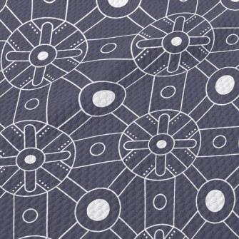 Deformed Square Circle Birdseye Piqué