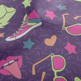 Tongue Hip Hop Music Athletic Mesh Flat Back