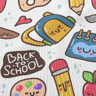 School Painting Supplies Birdseye Piqué