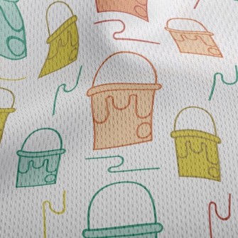 Cute Paint Bucket Athletic Mesh Flat Back