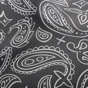 Simple Cute Paisley Flower Athletic Mesh Flat Back
