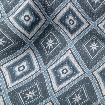 Square Ethnic Plaid Terry
