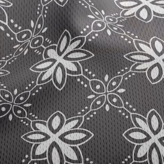Dark Color Group Flowers Athletic Mesh Flat Back