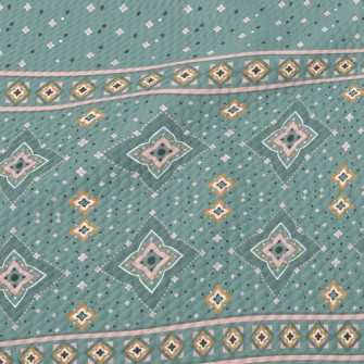 Ethnic Style Ribbon Birdseye Piqué