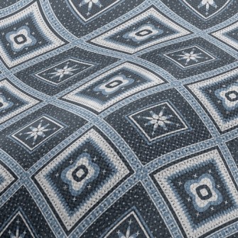 Square Ethnic Plaid Performance Linen