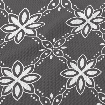 Dark Color Group Flowers Birdseye Piqué