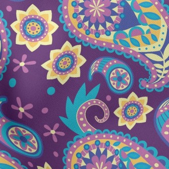 Psychedelic Paisley Flower Stretch Ponte