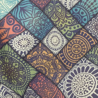 Combination Block Damask Stretch Ponte