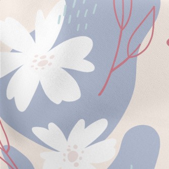 Depicting A Large White Flower Stretch Ponte