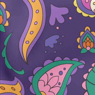 Simple Line Paisley Flower Stretch Ponte
