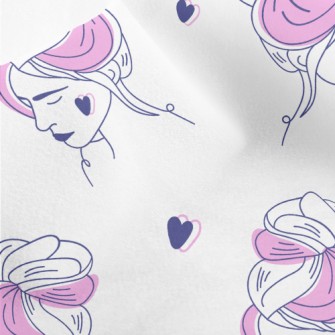 Loving Woman With Updo Hair Micro Fleece