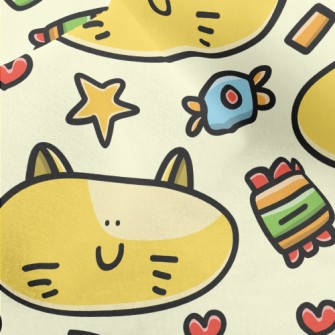 Cartoon Big Face Cat Micro Fleece